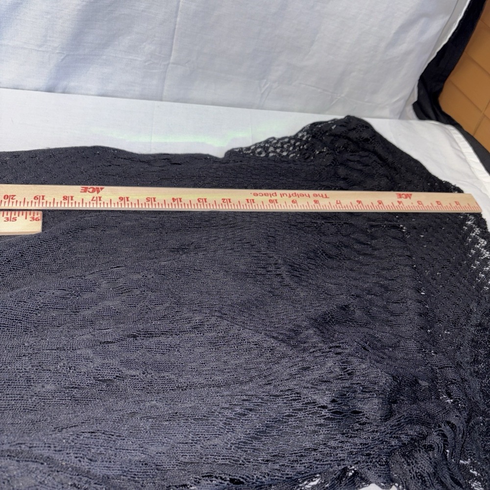 Ultra Dress New York Vintage 90s Black Lace Shift Dress Womens 14 Goth Grunge - Picture 9 of 13